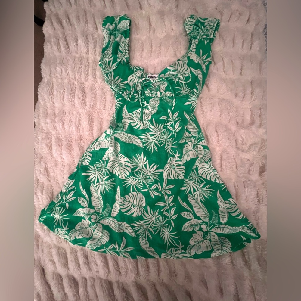 green vacation dress nwt